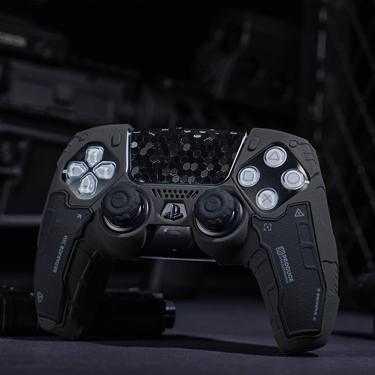 Silicone protective cover with thumb grip caps for PS5 controllers — product image