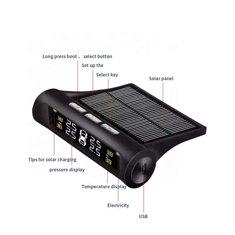 Solar Power Car TPMS Digital Tire Pressure Monitoring System ST-TMPS01
