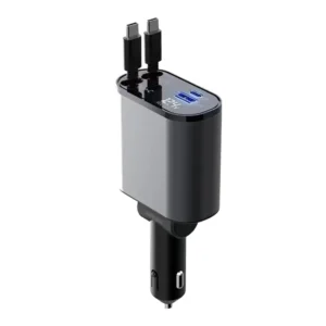 rotatable-66w-super-fast-car-charger-adapter-with-retractable-cable