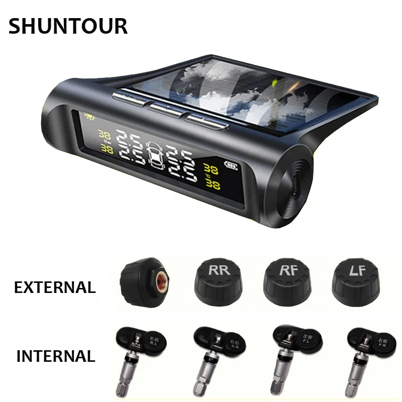 Solar Power Car TPMS Digital Tire Pressure Monitoring System ST-TMPS01
