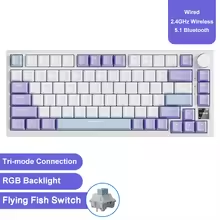AJAZZ keyboard: Purple - Tri-mode - Flying Fish Switch