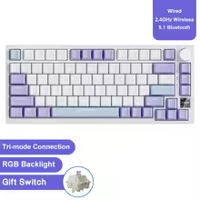 AJAZZ keyboard: Purple - Tri-mode - Gift Switch