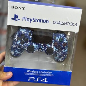 Wireless Controller for PS4 – Blue Digital Camo in supplied packaging